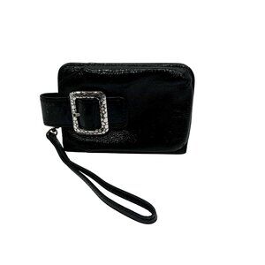 Brighton Black Patent Leather Billfold Wallet